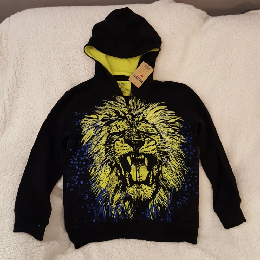 NWT Kids full-zip hooded sweatshirt, size L(10/12)